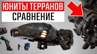 Сравнение размеров войска Терранов StarCraft 2