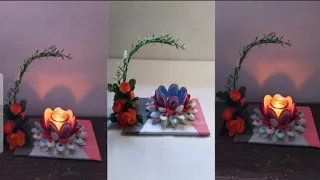 HOW TO MAKE CANDLE HOLDER USING DISPOSABLE PLASTIC SPOON