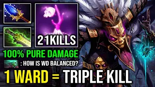 WTF 1 Ward = Triple Kill Pure AoE Bounce DPS Level 30 Support Witch Doctor Spammer Dota 2