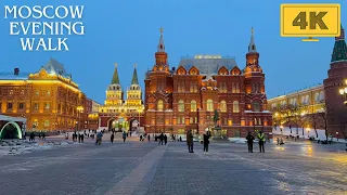 🔥 [4K] Russia Moscow Red Square Walking Tour | Moscow Evening walk 🔥