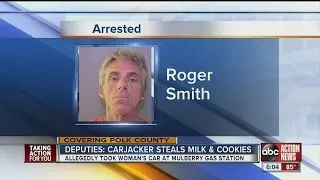 Deputies: Polk man carjacked woman, stole milk and cookies