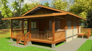 House Design: (6mx8m) 2 bedrooms half concrete, half amakan, bahay kubo design (PART 1)