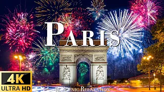 PARIS 2024: FIREWORKS FESTIVAL HAPPY NEW YEAR With Scenic Relaxation Film - 4K ULTRA HD (60 FPS)