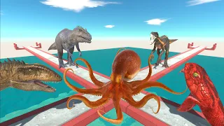 Dinosaurs or Animals - Which ones are Octopus Food? - Animal Revolt Battle Simulator