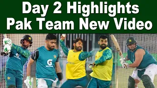 Day 2 | Pak team practice highlights | M Amir kiya kar rahaye hain ? Babar kee hitting