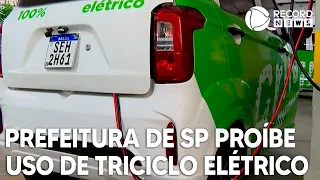 Prefeitura de São Paulo proíbe uso de triciclo elétrico
