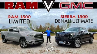 KINGS OF LUXURY! -- 2023 GMC Sierra Denali Ultimate vs. 2023 RAM 1500 Limited: Comparison