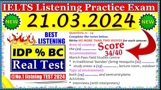 IELTS LISTENING PRACTICE TEST 2024 WITH ANSWERS | 21.03.2024
