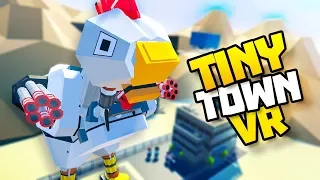 GIANT ROBOT CHICKEN IN AREA 51  - Tiny Town VR Gameplay Part 82