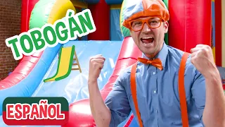 Aprende con Blippi en patio de juegos cubierto de Amy | Videos educativos para niños pequeños