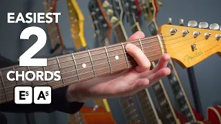 The EASIEST 2 Chords on ELECTRIC Guitar - 1 Finger ONLY!