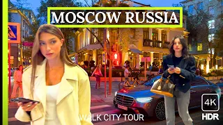 🔥 Evening Life Russian Girls the-City-Walk-Exploring Moscow-City-Tour-4k-HDR