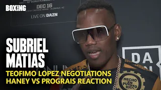 Subriel Matias Blasts 'Coward' Teofimo Lopez