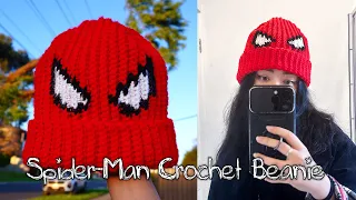 How to Crochet Spider-Man Beanie (Could be Venom too) Beginner Tutorial