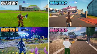 Evolution of Fortnite Spawn Island (Chapter 1 Season 1 - Chapter 5 Season 1)