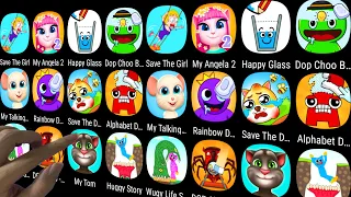 Huggy Story,Wuggy Story & Dop Delete (Ban + Rainbow + Alphabet + Choo),My Angela 2,My Talking Tom