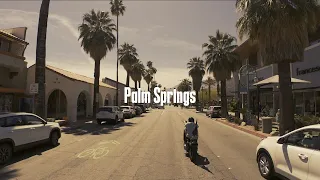 Palm Springs, California. Silent, scenic driving and walking in 4K