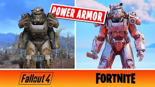 Comparing Fortnite POWER ARMOR to Fallout Power Armor T-60