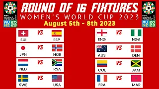 Women's World Cup 2023 round of 16 fixtures