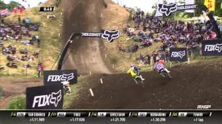 Jordi Tixier passes Pauls Jonass MXGP of Germany 2015