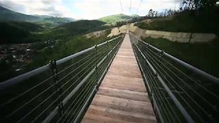 Walk across the Gatlingburg SkyBridge, North America's longest pedestrian suspension bridge