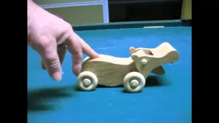 Hungry Hippo animated wood toy