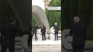 G7 leaders lay wreaths in Hiroshima Peace Memorial Park