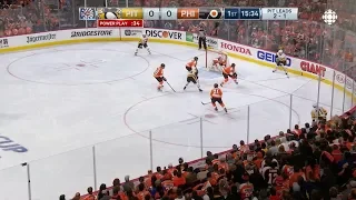 2018 Stanley Cup. R1, G4. Penguins vs Flyers. Apr 18, 2018