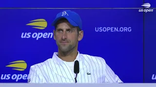 Novak Djokovic: "I'm sorry I woke your wife up! I had to bring some energy!" | US Open 2020