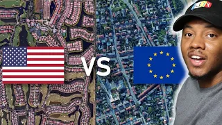 AMERICAN REACTS To American vs. European Suburbs (and why US suburbs suck)