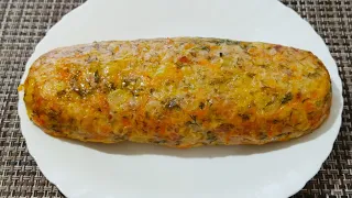 *Рулет из куриного фарша* безумно вкусно  очень сочный и нежный / на любой праздник / куриный рулет