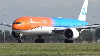 KLM Orange Pride Boeing 777-300 Full Throttle Departure at Amsterdam Airport Schiphol Polderbaan