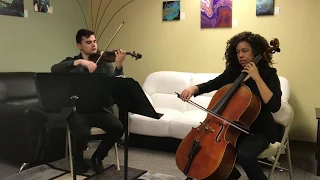 Can't help falling in love for violin cello duet