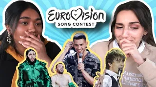 Reacting to My Best Friend's TOP FIVE Favourite EUROVISION songs(Mahmood, Alexander Rybak, AND MORE)