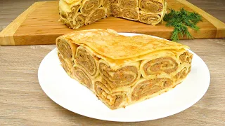 Замечательный блинный пирог. Вкусный и сытный | Wonderful pancake cake. Tasty and nourishing