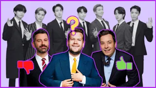 ranking late night show hosts ONLY by their interactions with BTS