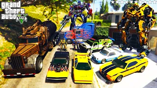 GTA 5 - Stealing TRANSFORMERS CARS With Franklin | (Real Life Cars #131)