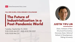 The Future of Industrialization in a Post-Pandemic World