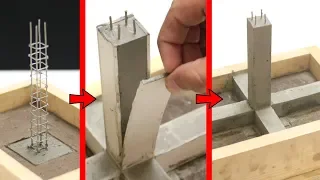 Column Model of Concrete | Mini House Model Part 2