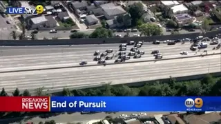 End Of Police Chase Shuts Down 91 Freeway