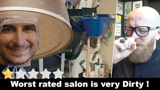 This worst rated salon is very dirty !!!- Hair Buddha reaction video #hair #beauty