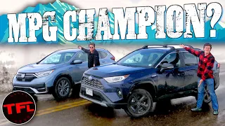 Toyota RAV4 vs Honda CR-V Hybrid Surprise: We Drive Both Up a Mountain To See Which Gets Better MPG!