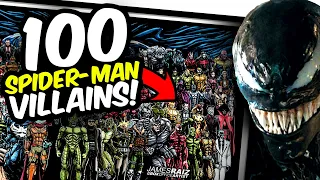 100 SPIDER-MAN VILLAINS in 1000 MINUTES? Drawing VENOM in 1000Min | 100M | 10M | 1M | 10S Challenge!