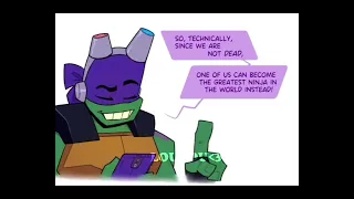 Words greatest ninja! Rottmnt comic voiceover. Creds at end of video