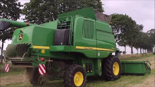 JohnDeere T660 beim Grassamen dreschen!