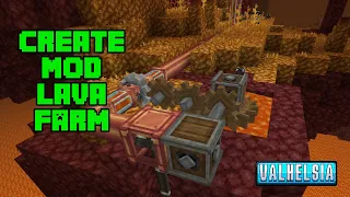 CREATE Mod Lava Farm  in the Nether  | Valhelsia 5 | Minecraft 1.19.2 [EP16]