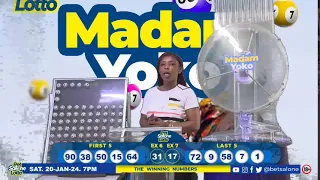 SATURDAY 20TH JANUARY 2024. 7PM MADAM YOKO DRAW