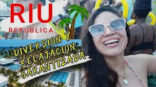 Hotel RÍU Republica, Punta  cana, todo incluido!!🏝️ su playa, restaurantes y fiestas!!