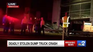 Driver dies after leading deputies on chase in stolen dump truck in Immokalee