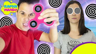 MEU FIDGET SPINNER HIPNOTIZADOR - FIDGET SPINNER MÁGICO - Rapha e Mandy